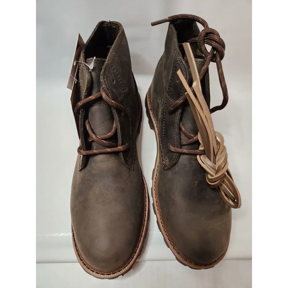 Muck Boot Men's Freeman Outdoor Casual Leather Boots Size 8 Brown